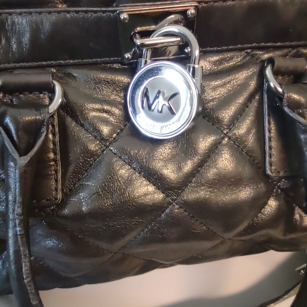 Michael Kors Metallic Gray Purse - Picture 2 of 10